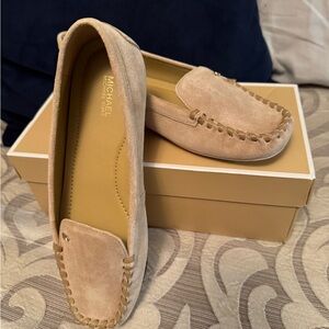 Michael Kors Women's Beige Suede Loafers